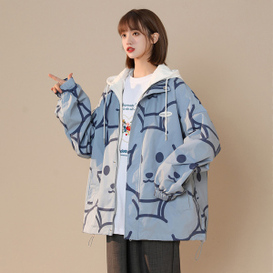 1404-2-k2228-P75男女百搭 新款港风夹克中性款外套休闲款图片