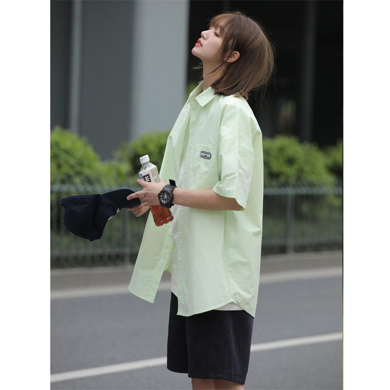 夏季新款潮流港风-男女短袖舒适宽大运动风1404-1-9139-P55,男装衬衫,星座1404-3