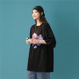 1404-2-T059-P35款短袖女夏季中性風(fēng)牌港風(fēng)t恤上衣，女裝T恤，星座1404-3