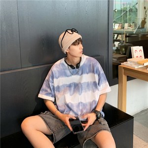1404-2-T070-p38男装新款港风短袖棉麻夏数码印花体恤男女g,男装T恤,星座1404-3
