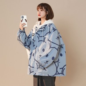 1404-2-k2228-P75男女百搭新港风夹克中性外套休闲大码款