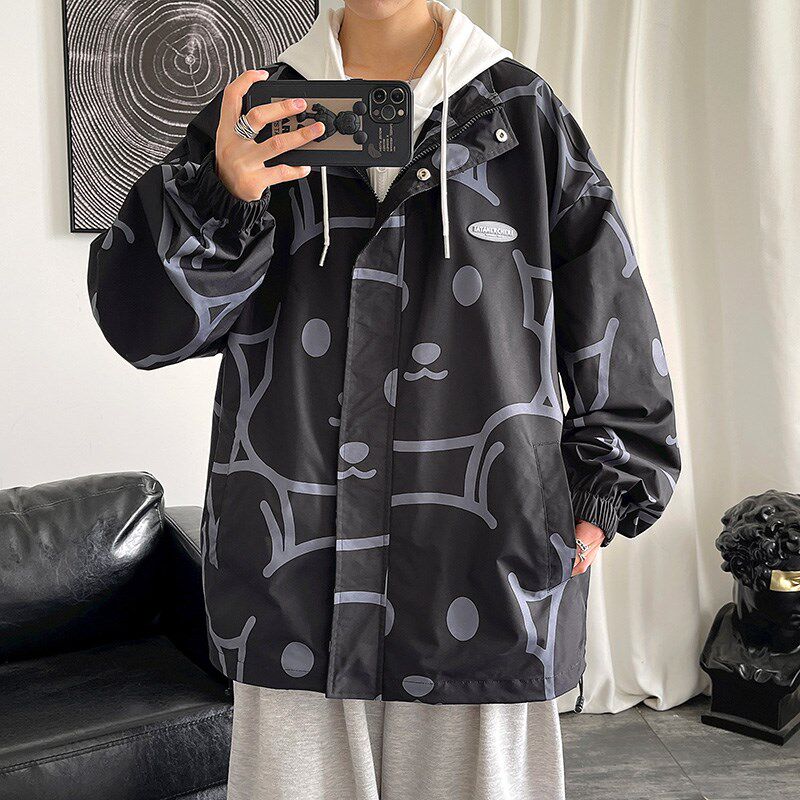 1404-2-k2228-P70男女百搭新款港风夹克中性款外套休闲大码,男装夹克,星座1404-1