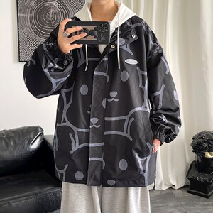 1404-2-k2228-P70男女百搭新款 港风夹克中性款外套休闲大码图片