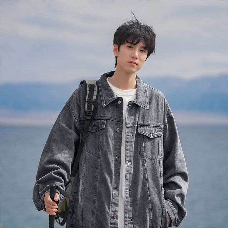 1404-3-9175-P70港风夹克牛仔外套高品质做工精细好,男装工装外套,星座1404-1