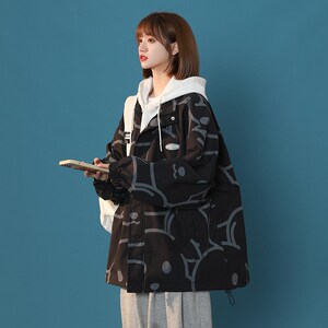 1404-2-k2228-P75男女百搭 新款港风夹克中性款外套休闲款图片