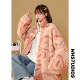 男女两面穿J加厚羊羔毛新款港风棉衣1004-2-s627-P100服，男装夹克，星座1404-3