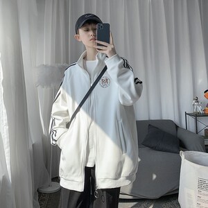 1404-1-s403-P40男女外套新款休闲情侣夹克款精品拉潮F,大童怎么穿搭衣服女图片