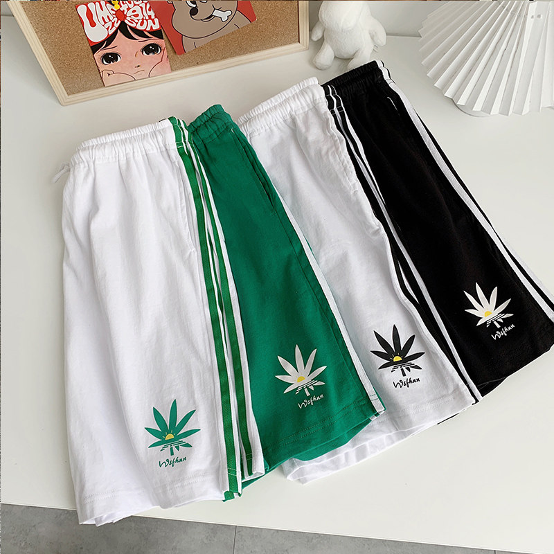 新款男款日色平铺潮流中裤短裤子714-1-921G图片