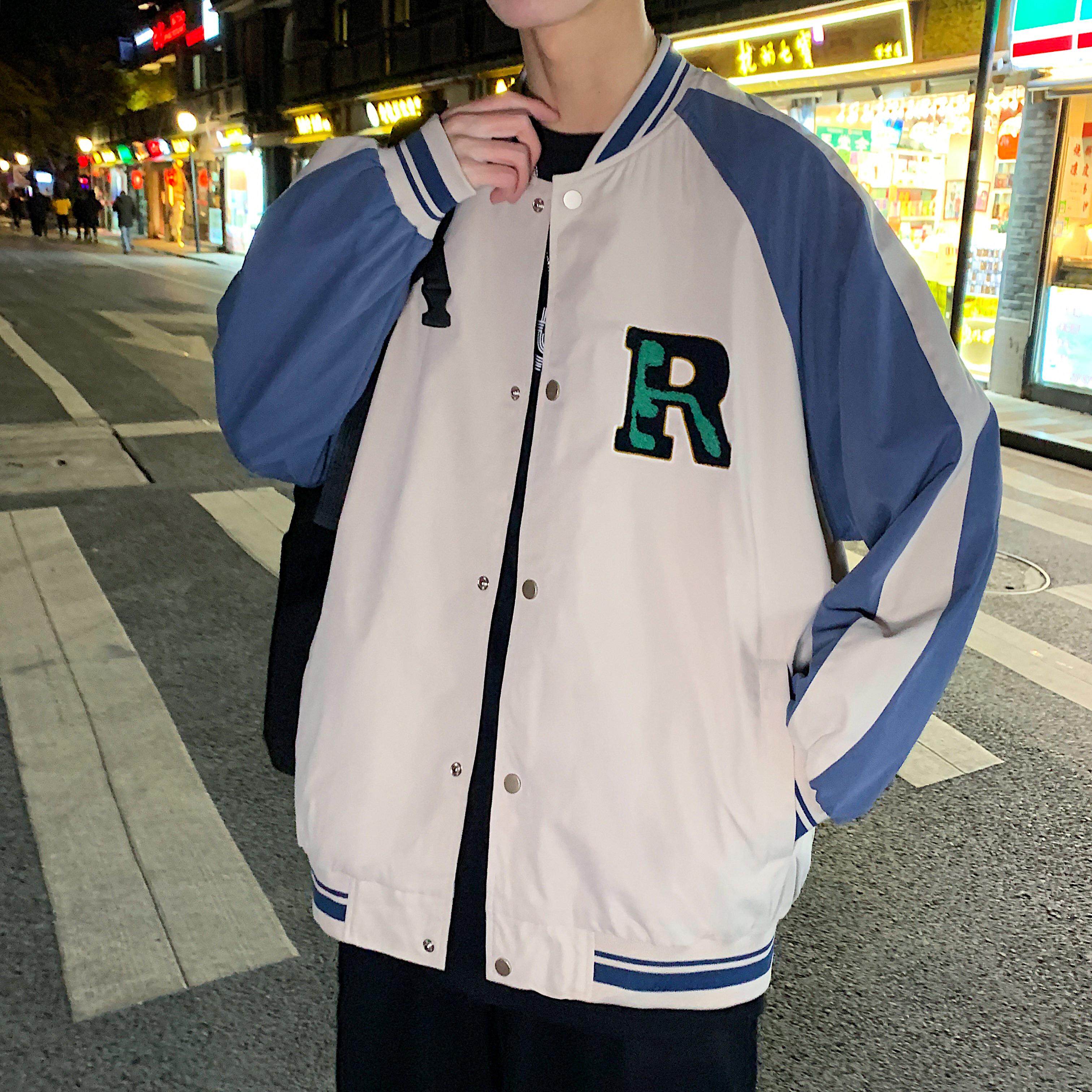 714-2-S225-P80男新款港风精品拼接夹克外套潮男，男装夹克，星座1404-3