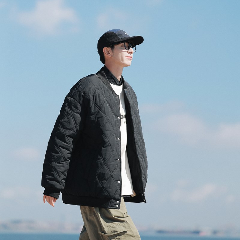 男女加厚菱形格棉服港风棉休闲 外套1404-1-MY9362-P95图片