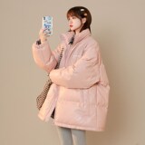 1404-1-9019-p110男女加厚棉衣新款港风中性皮外套御寒棉服，男装棉衣，星座1404-3
