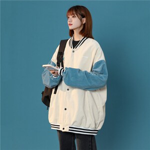 1404-1-S626-P80男女百搭新款 港风夹克中性款外套休闲大码图片