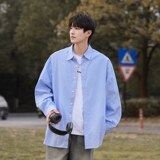 复古日系外套情侣百搭潮衬衫男青少年1404-2-25113-p50，男装衬衫，星座1404-1