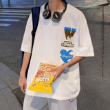 1404-2-2187-P48新款时尚精致潮流宽松短袖情侣款T恤好，男装T恤，星座1404-3