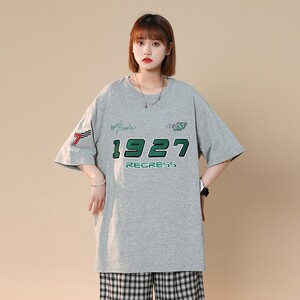 1404-2-2167-P48新款时尚精致潮流宽松短袖情侣款T恤图片