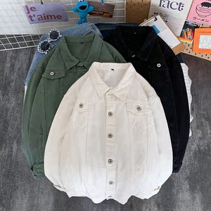 1404-2-S15-P65男女平铺新款休闲外套精品牛仔夹克衫纯棉款图片