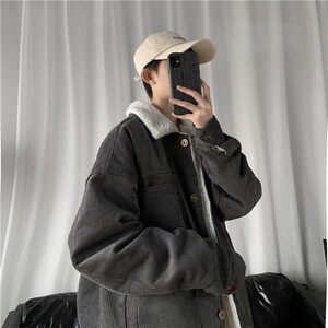 1404-3-M04-P90男装日系精致灯芯绒棉衣潮流男大码款潮好图片
