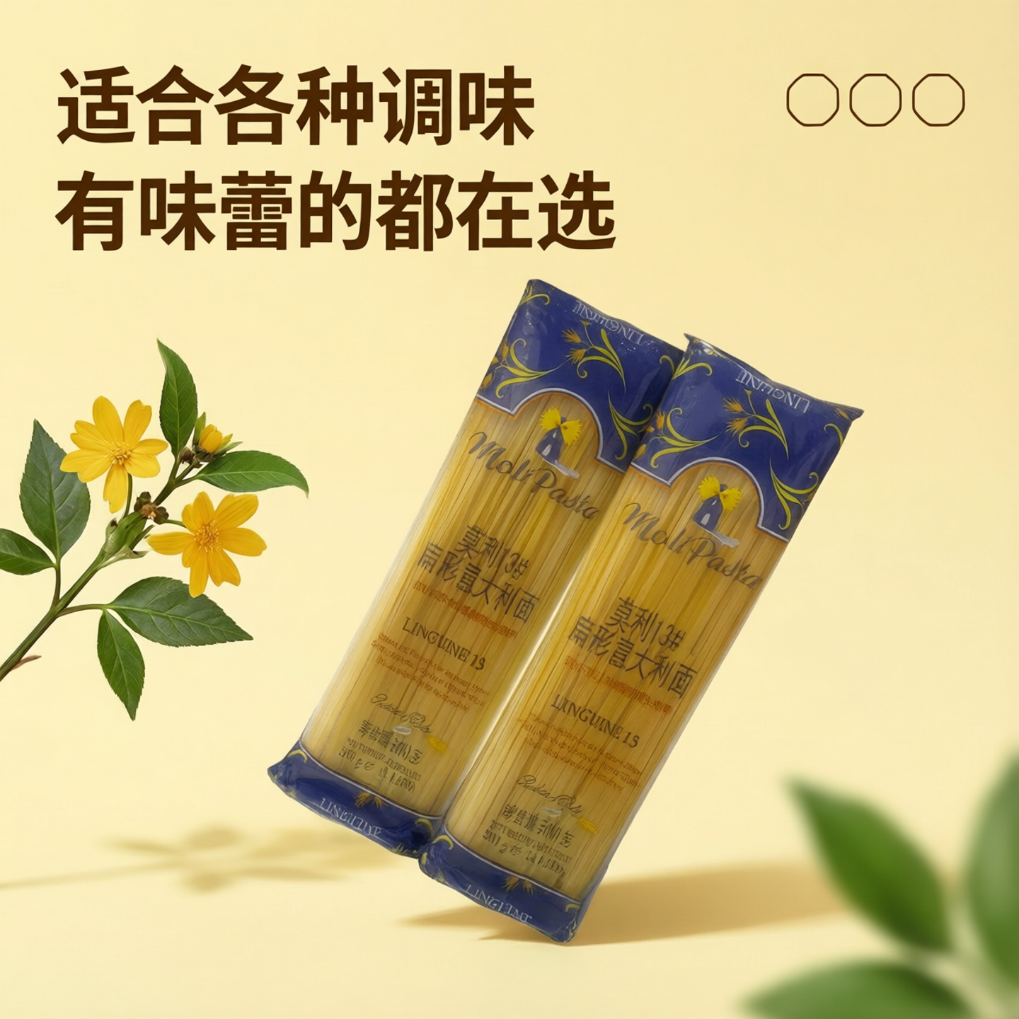 莫利13#扁直条形意大利面原装进口西餐厅意面条意粉通心粉素食品/