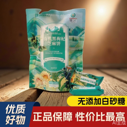 想真黑枸杞芝麻饼不加白砂糖纯素