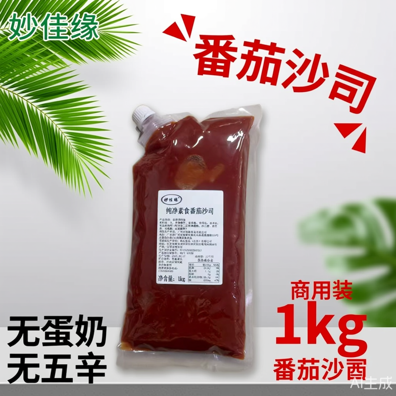 素食番茄酱沙拉酱芝麻酱餐饮袋装