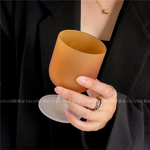 磨砂玻璃家用法式手工酒杯香槟杯