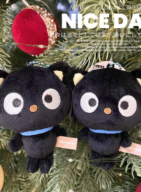 韩国代购 巧克力猫挂件 kitty小黑猫玩偶公仔挂饰包包挂件