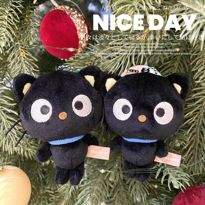 韩国代购正品 巧克力猫挂件 kitty小黑猫玩偶公仔挂饰包包挂件
