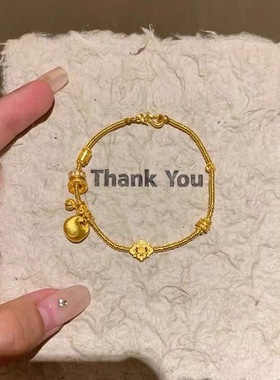 新中式金色小胖福盘缠手链精致气质时尚爆款时尚高级感简约手链