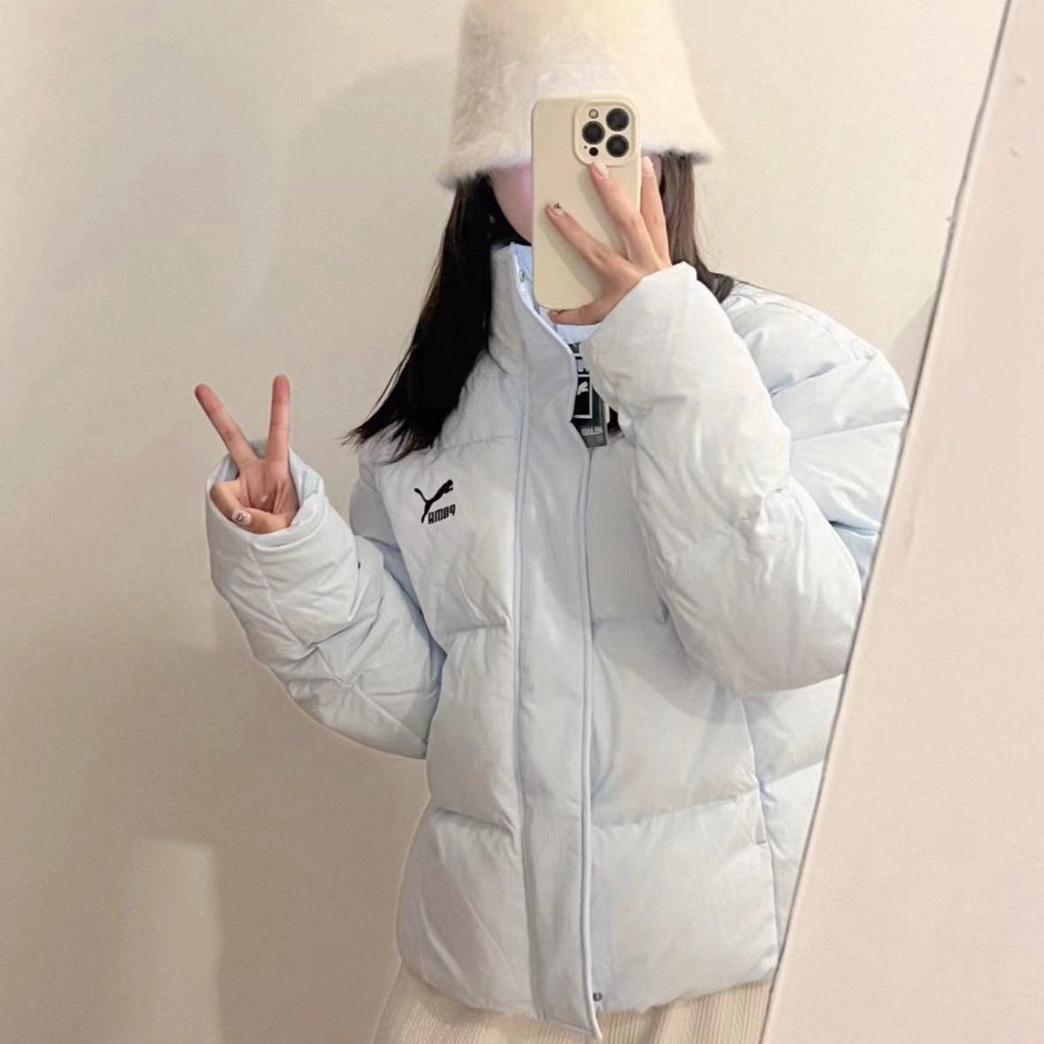 彪马保暖立领短裤男女同款