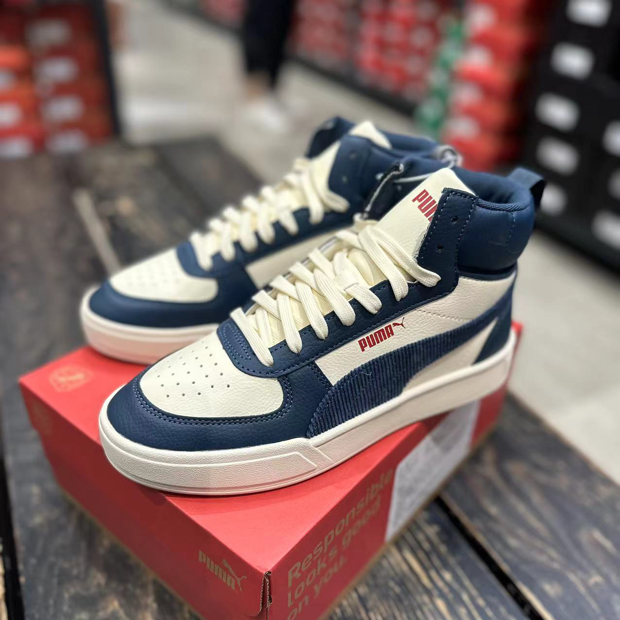 彪马百搭系带男女板鞋中帮透气