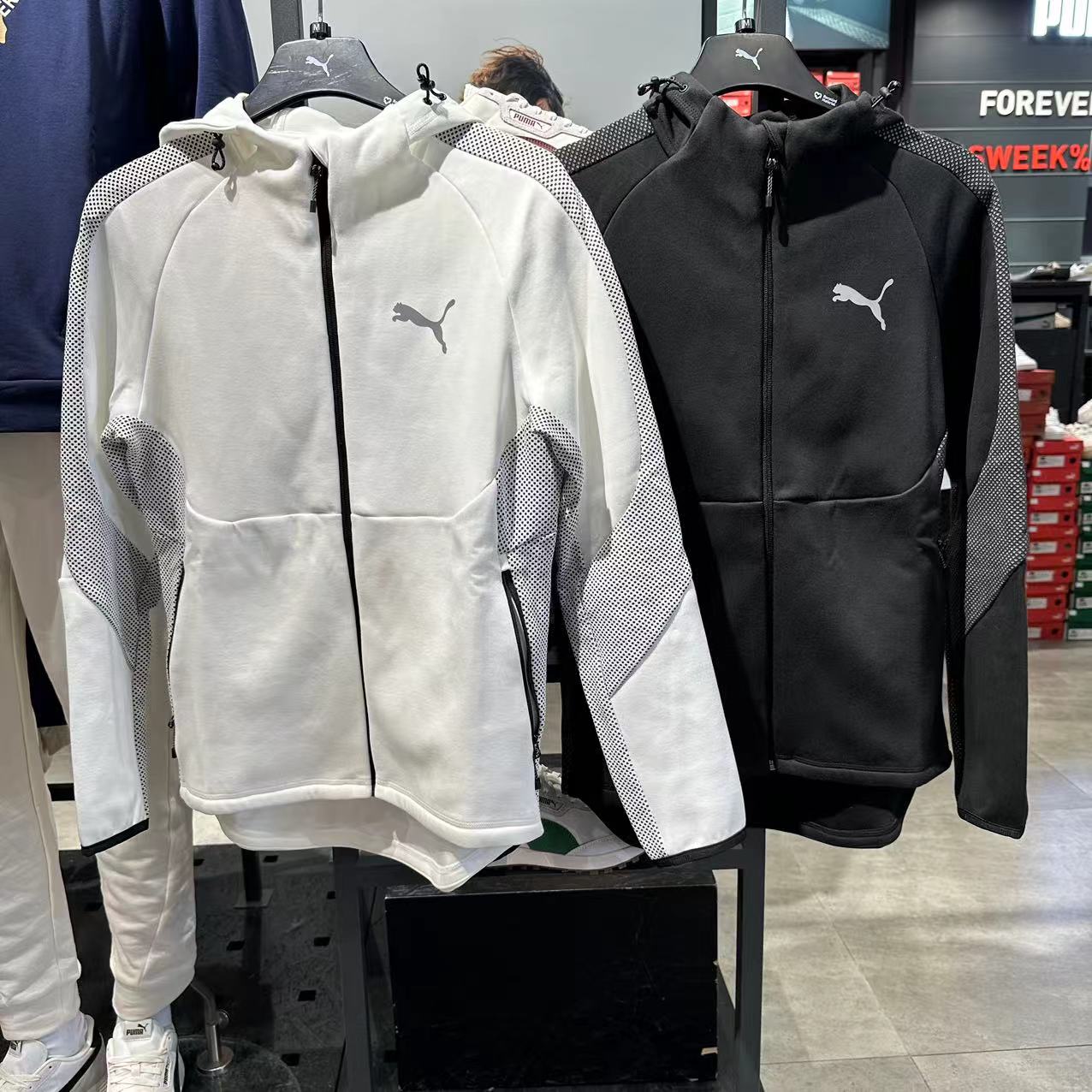 彪马运动户外男连帽拼接外套