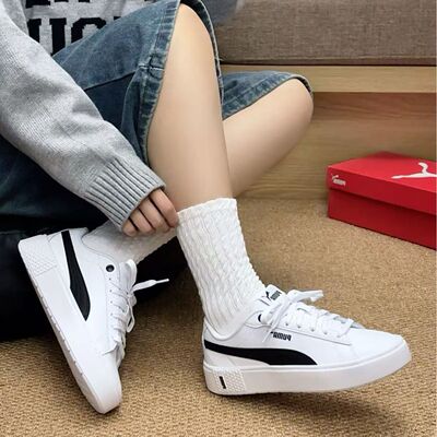 PUMA彪马 厚底鞋女低帮经典复古增高板鞋小白鞋PLATFORM 373035
