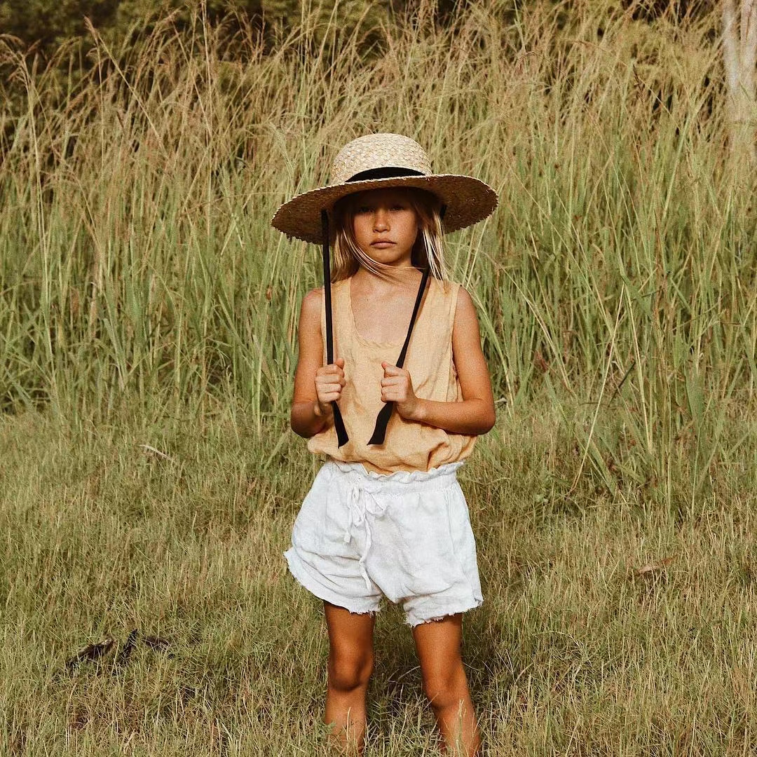 小众款出游法式春夏手工编织草帽