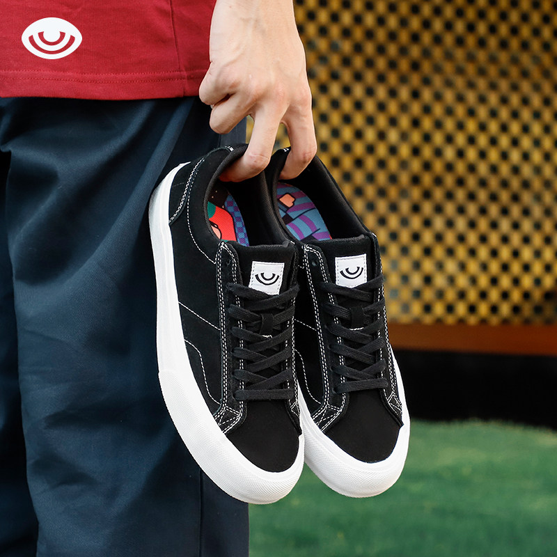 朋蛇 翻毛皮黑白明线复古低帮运动耐磨减震ins休闲男女情侣滑板鞋,流行男鞋,休闲板鞋,淘宝优惠券,粉丝福利购,淘宝优惠卷