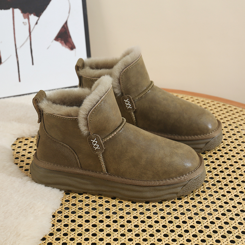 全羊毛时尚雪地靴防水面冬季