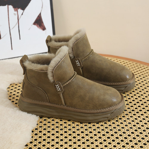 全羊毛时尚雪地靴防水面冬季