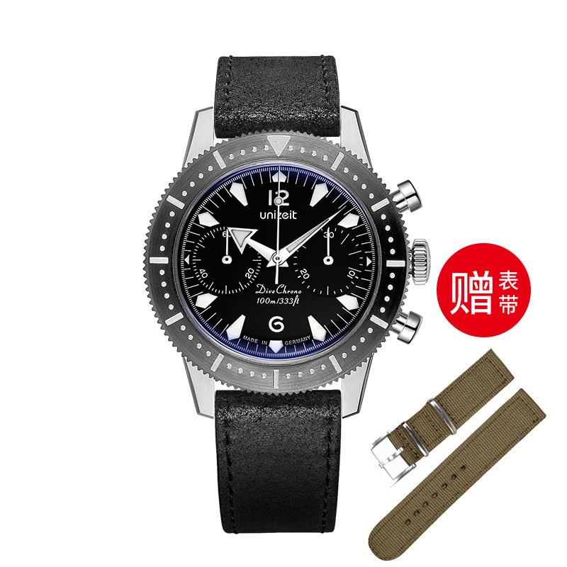 优立时dc001德国机械表防水潮设计100米潜水表手动机械表户外st19