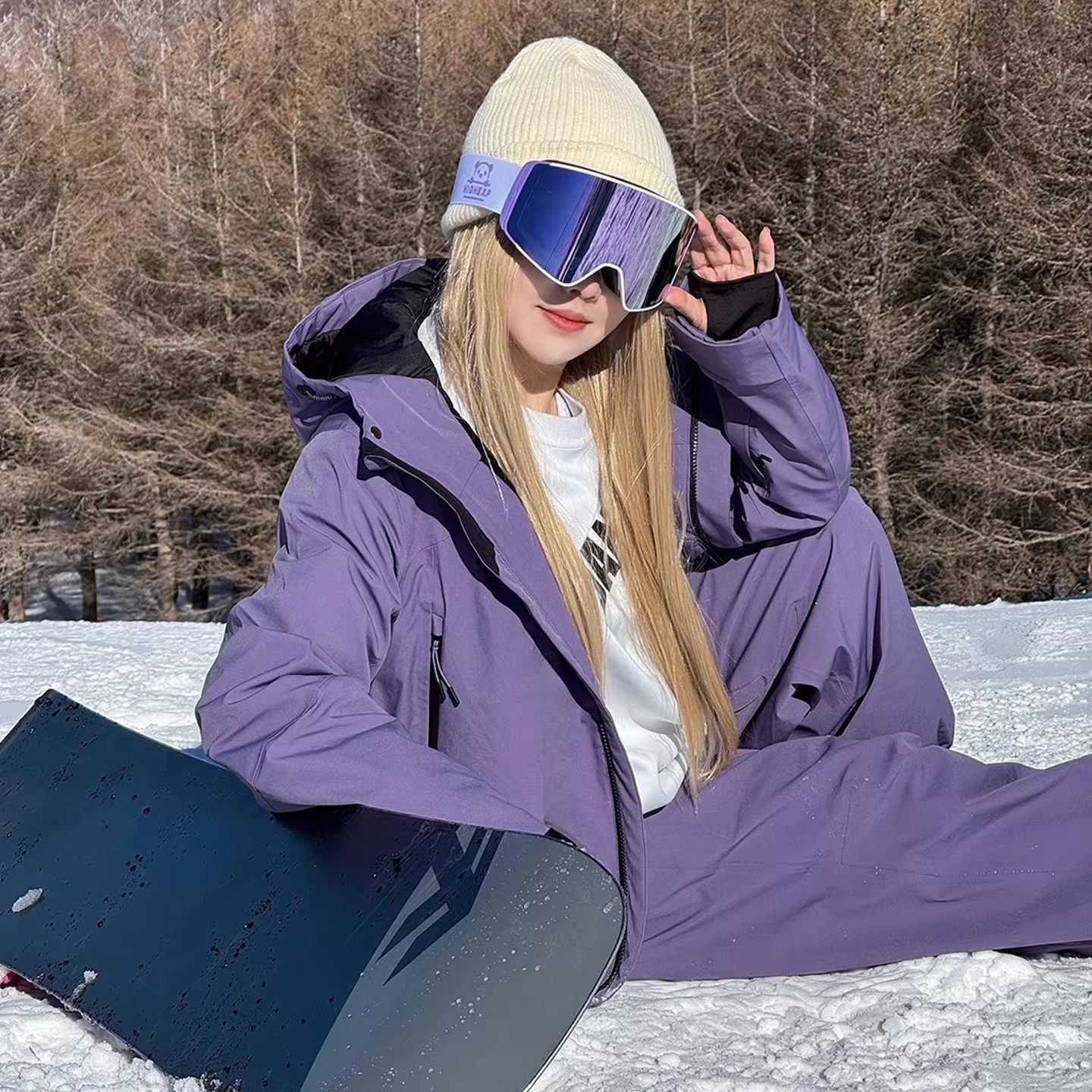 紫色滑雪服男女同款运动套装专业防水大码保暖登山冲锋衣雪地裤子,男装,休闲运动套装,淘宝优惠券,粉丝福利购,淘宝优惠卷