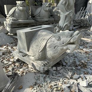 仿古石雕龟驮碑大型石头龙头龟驼碑古建寺庙景区青石做旧石碑石龟