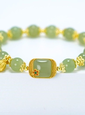 步步生莲方糖莲蓬手链女夏小众设计