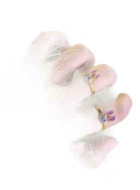 疯狂动物戒指立体情侣对戒兔子朱迪狐狸尼克可爱动漫