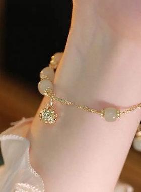 热销手链福利款莲花中式蝴蝶平安ins学生项链简约闺蜜手