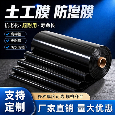 土工膜防渗膜加厚鱼塘防水布