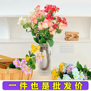 仿真茉莉花 饰客厅摆件餐桌花海棠花摄影道具 小清新田园风家居装