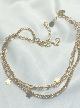 简约个性五角星百搭短款项链裸链