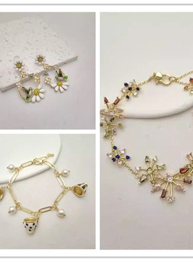 青岛饰品欧美风高级感小众轻奢t家k家耳钉戒指胸针项链合集