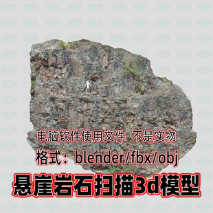 blender大型悬崖山脉岩石海岸岩石巨石石块3d扫描模型maya 3dmax