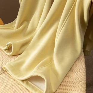 女4U53 春天家 秋冬加绒束脚^直筒阔腿卫裤 法G春夏 特 养眼高级色