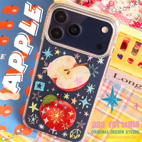 iphone17苹果星星亮面透明手机壳
