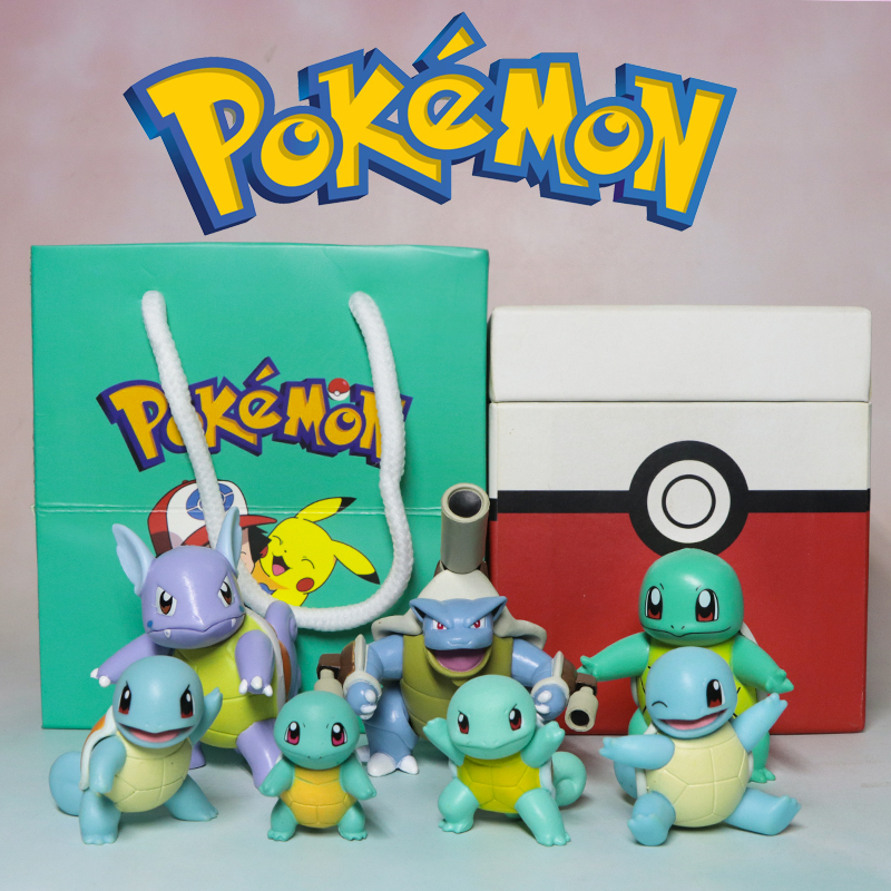 杰尼龟卡咪龟水箭龟摆件神奇宝贝精灵宝可梦口袋妖怪手办模型扭蛋